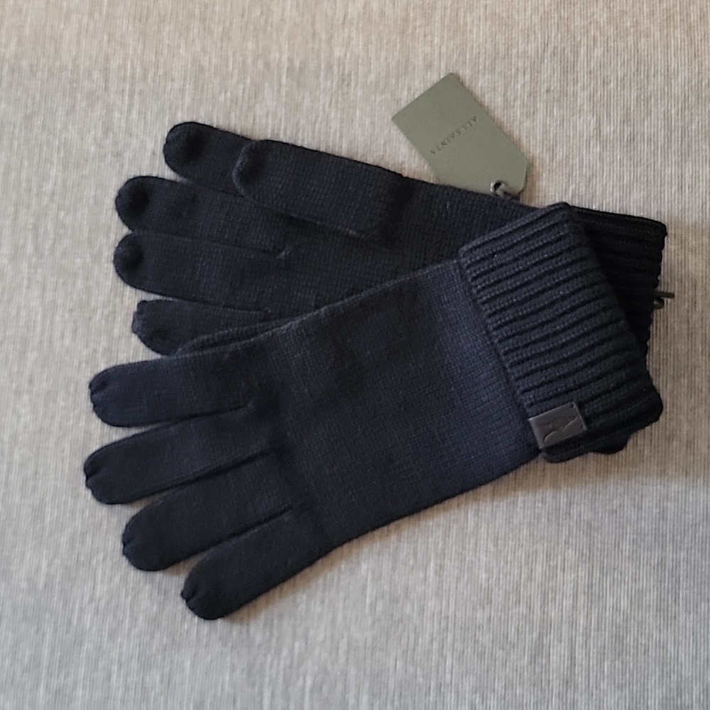 All Saints Ink Navy Men's Knit Gloves OS
